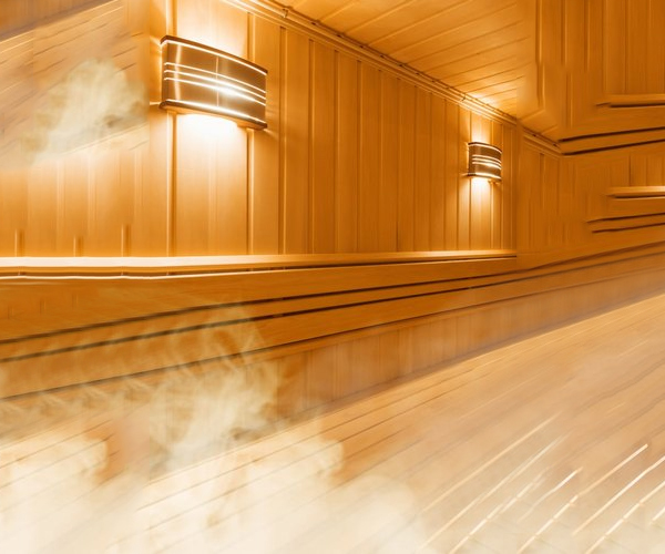 Outdoor Pine Sauna Cabin — Marcus Bath